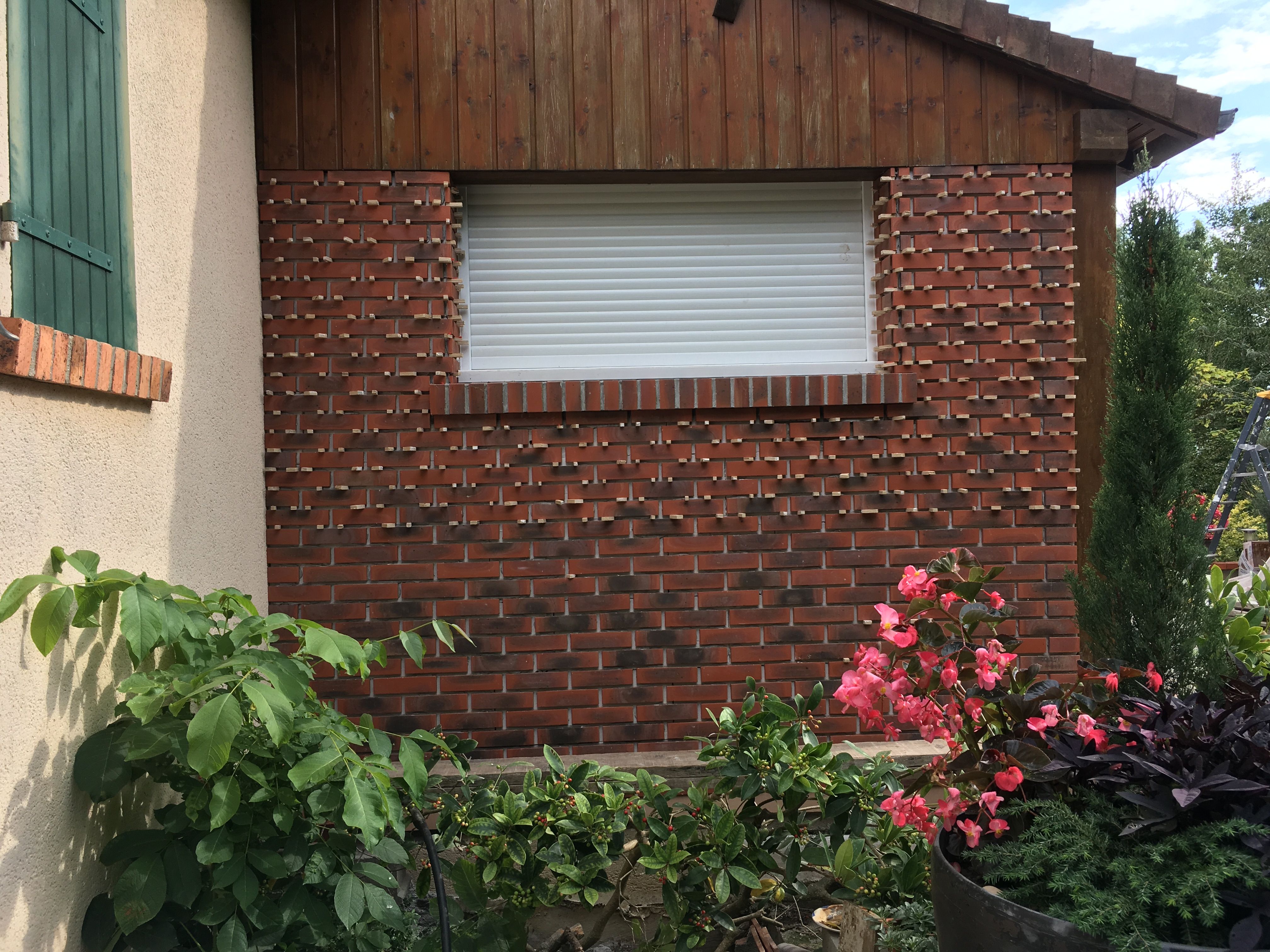 Habillage de pilier en briques à Pruillé-le-Chétif - 12 sur 20