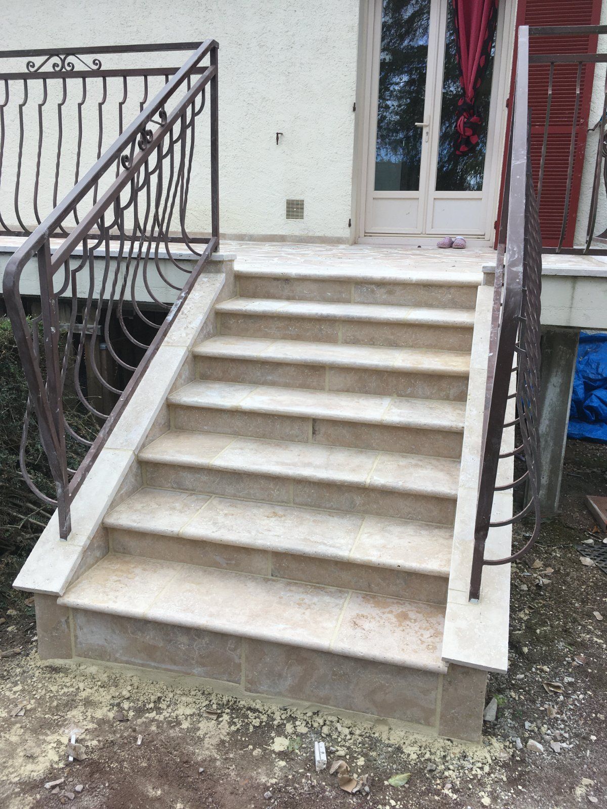 Rénovation d'un escalier extérieur en pierre naturelle à Loir en Vallée — Extérieur à Loir en Vallée