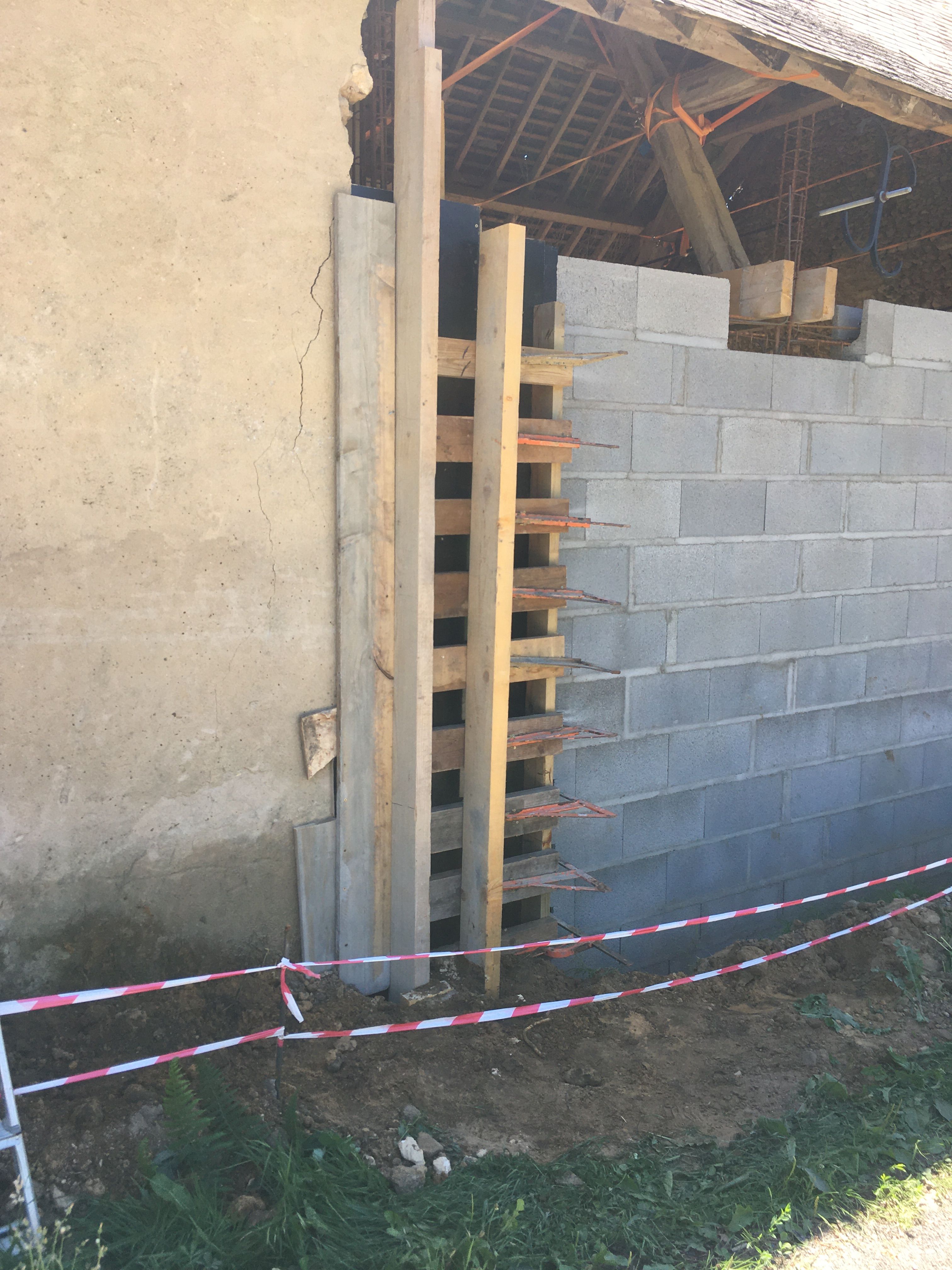 Préparation de mur en parpaings pour extension à Lavernat - 8 sur 20