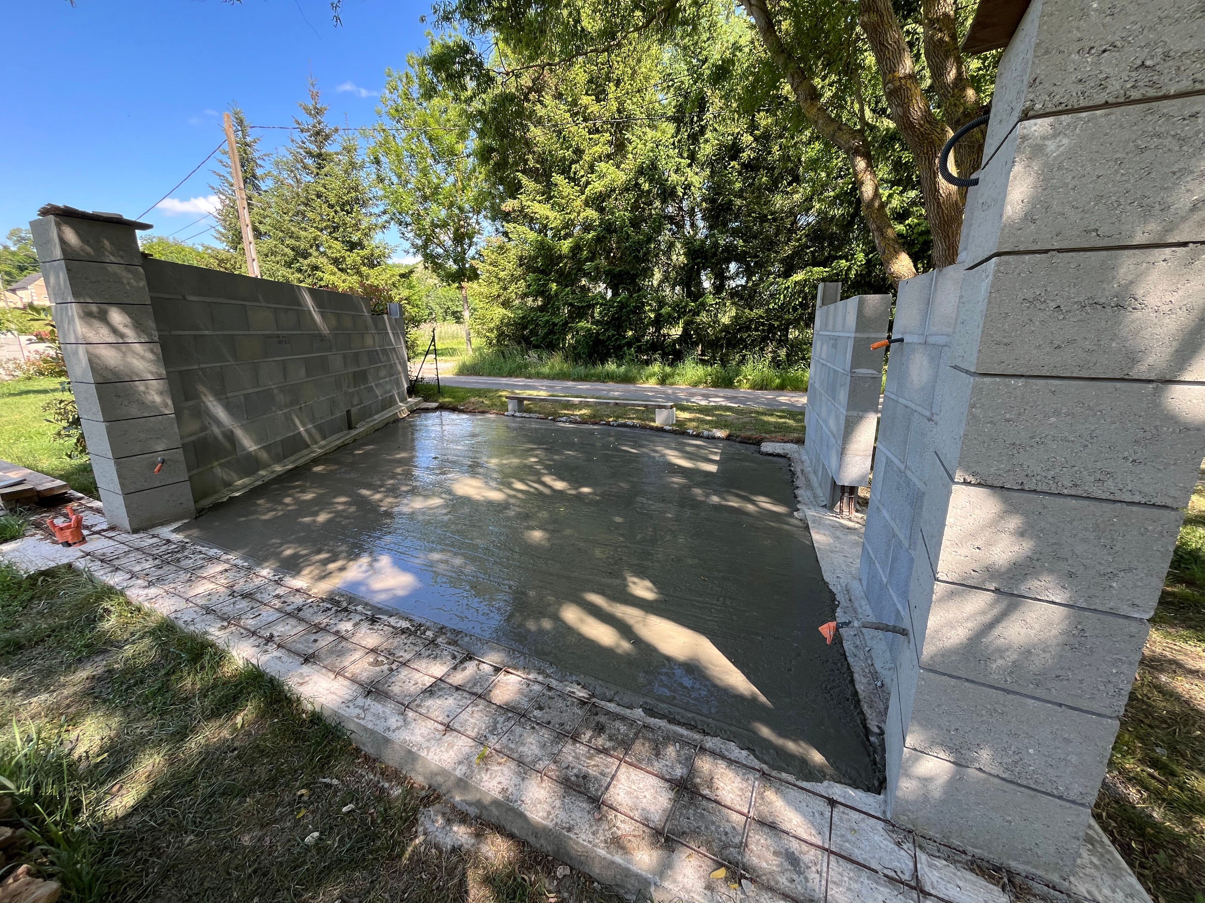 Préparation de mur en parpaings pour extension à Lavernat - 18 sur 20