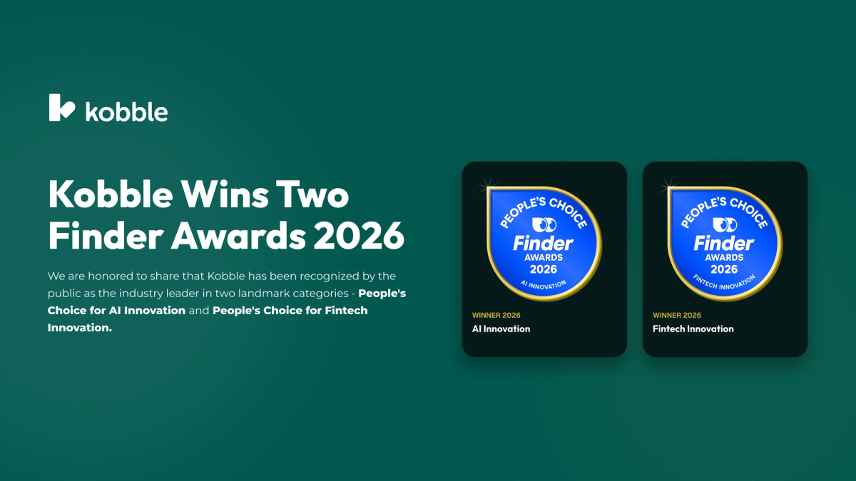 Kobble wins two Finder Awards 2026: People's Choice for AI Innovation and Fintech Innovation