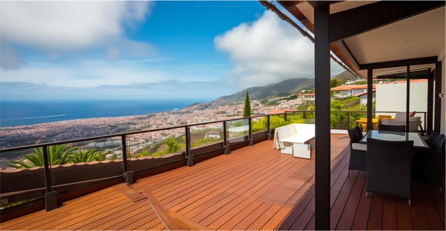 Beautiful view of Madeira from a balcony property