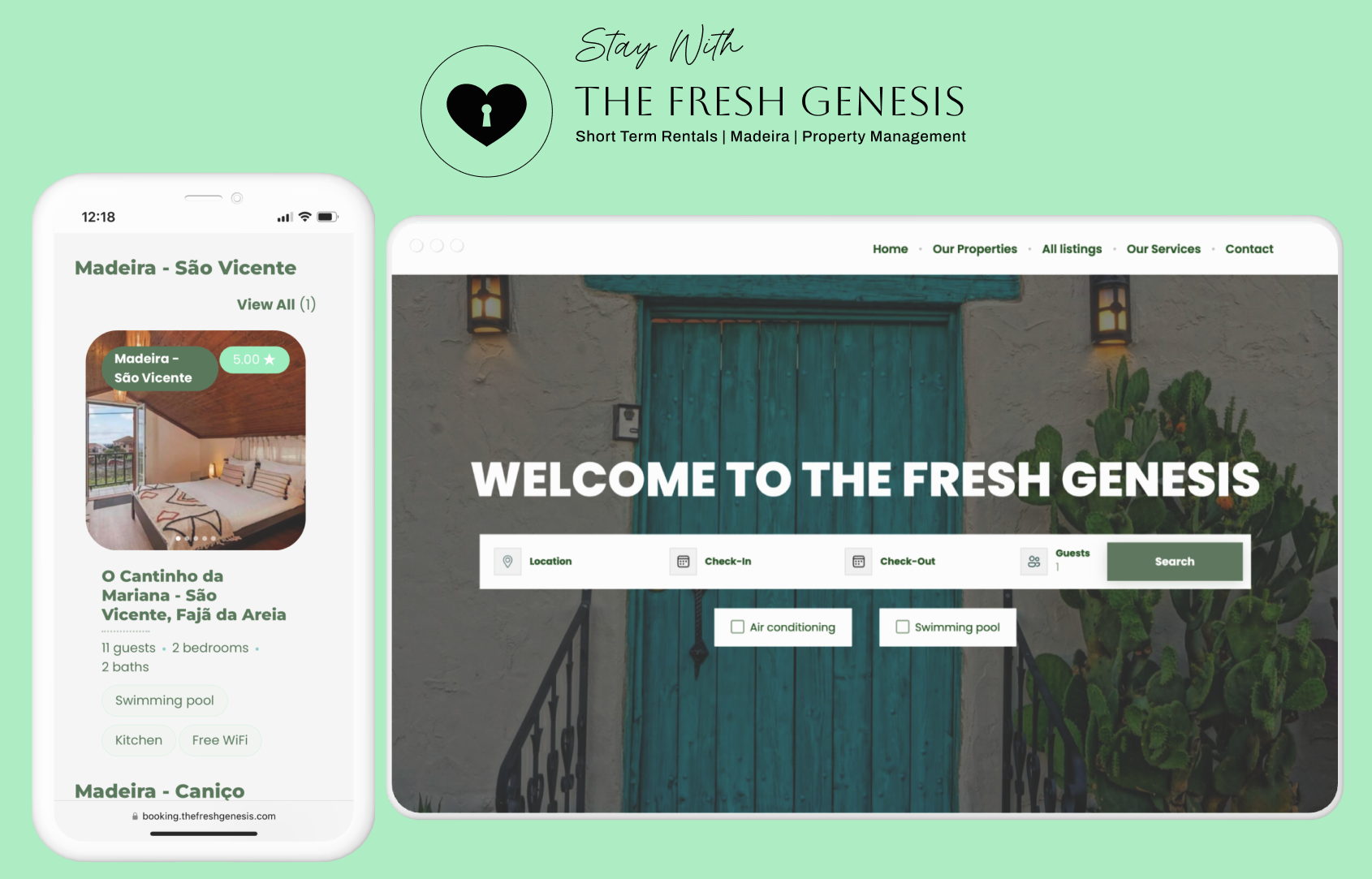 Stay with the fresh genesis, our properties page
