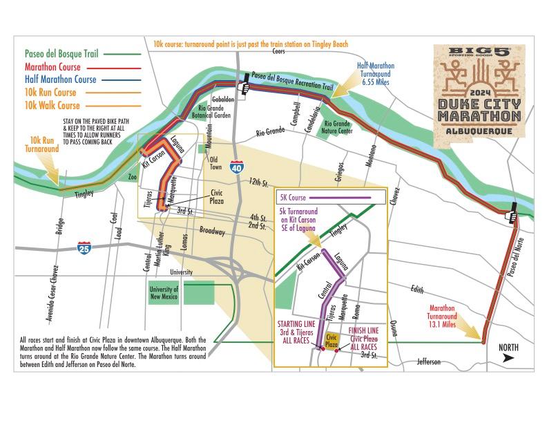 Duke City Marathon Race Map