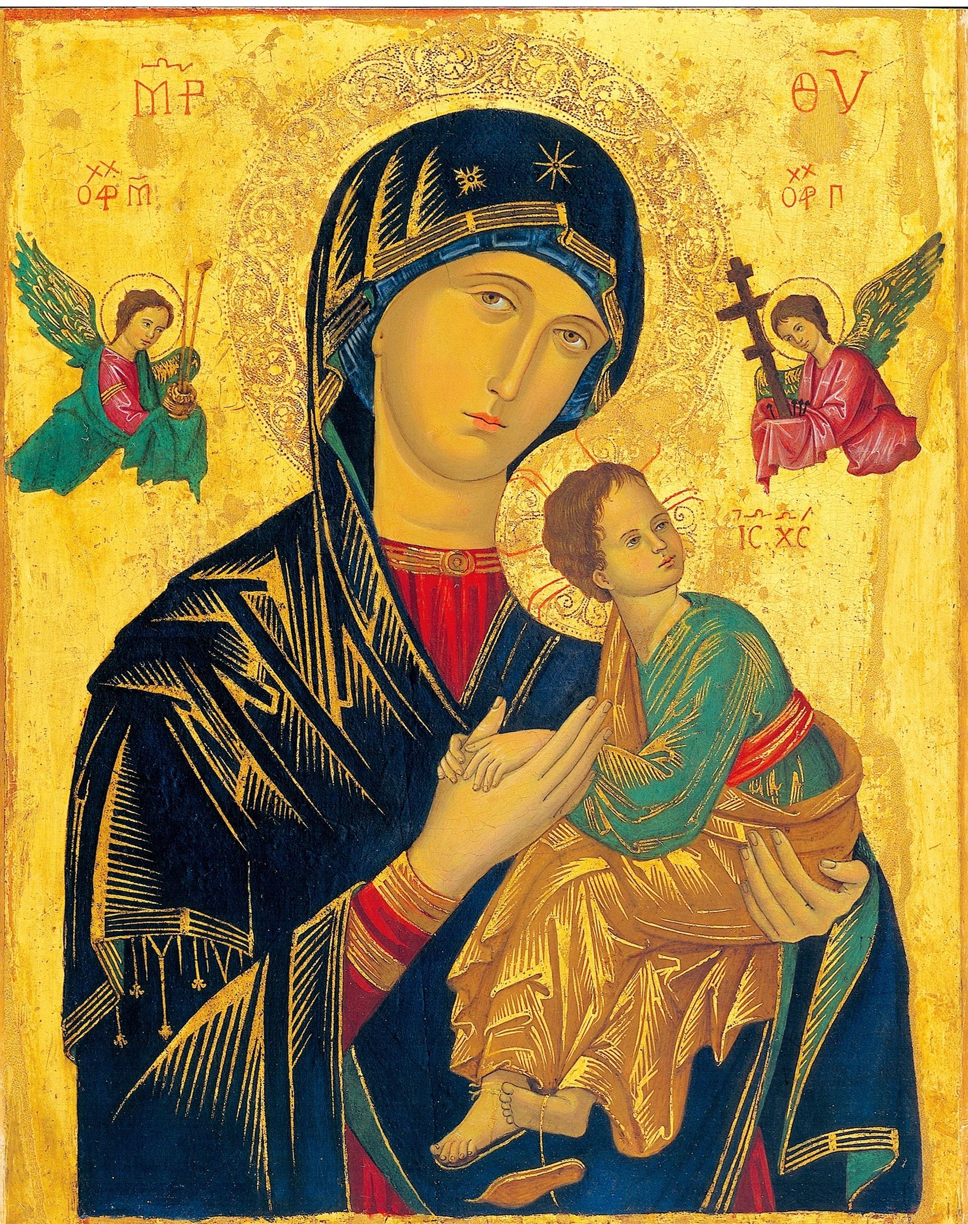 Reproduction de l’icône de Notre-Dame du Perpétuel Secours, utilisée comme œuvre d’illustration