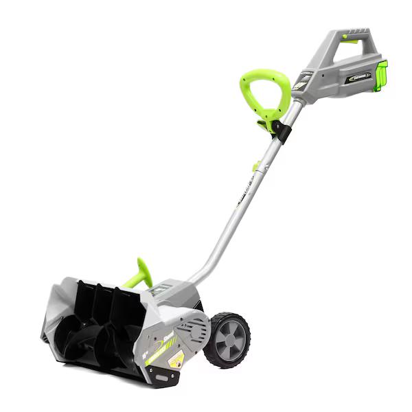 Earthwise SN74016 40V 16-Inch Cordless Snow Shovel with Wheels
