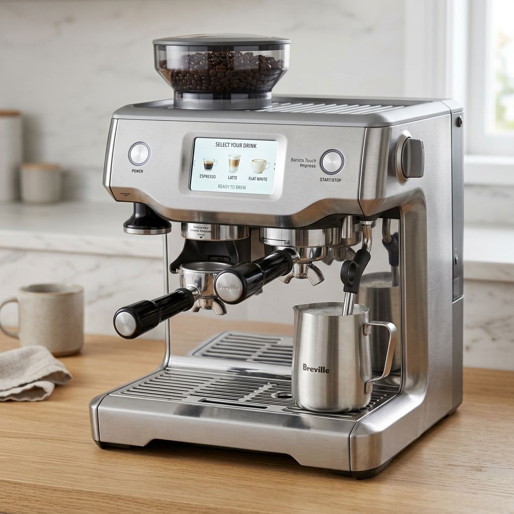 Breville Barista Touch Impress Espresso Machine in brushed stainless steel