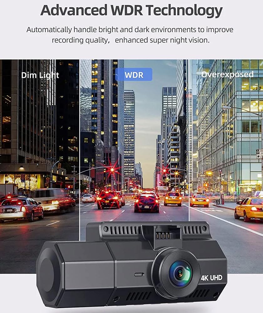 Generic KJB 4K Dual Dash Cam C55954K; 4K UHD Front Resolution; 1080p Rear Resolution - View 2