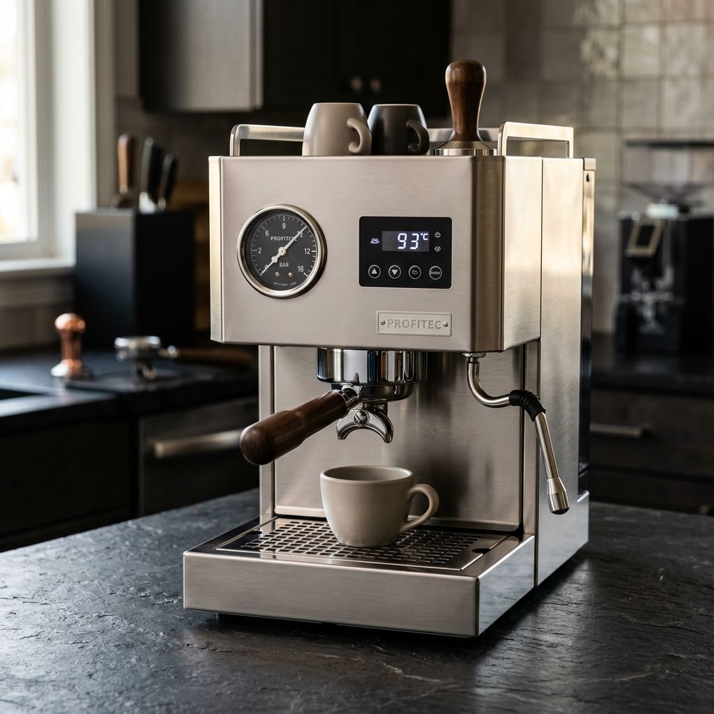 Profitec Go Single Boiler Espresso Machine with PID display and manometer gauge