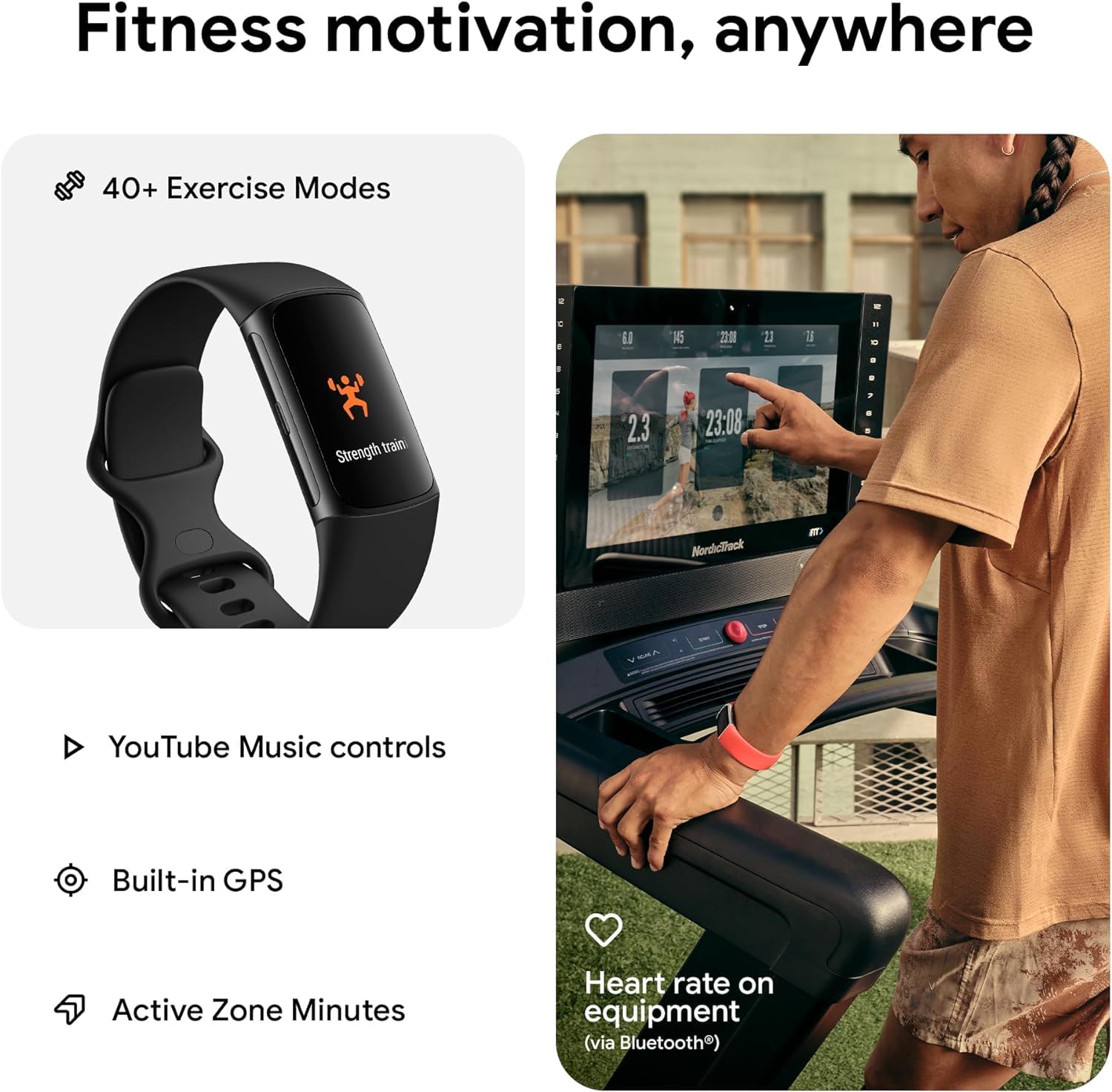Fitbit Charge 6 Activity Tracker Heart Rate Monitoring - View 3