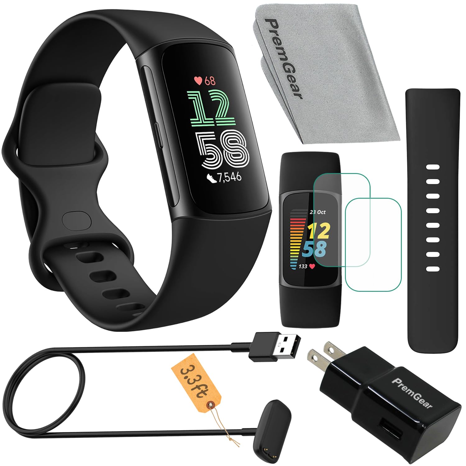 Fitbit Charge 6 Fitness Tracker Watch Bundle with 2 Watch Bands - View 2