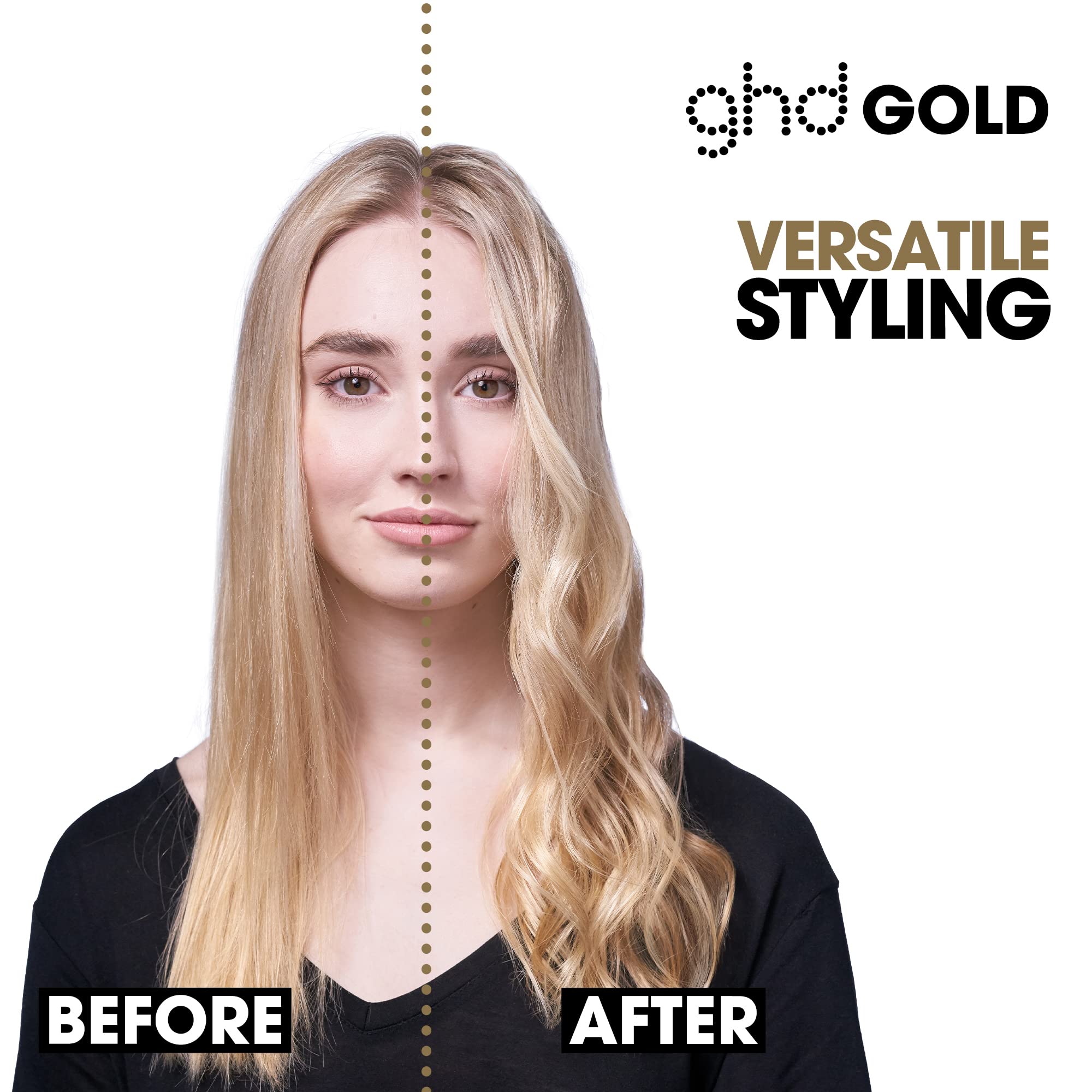ghd Gold Styler Flat Iron Hair Straightener, Black - View 3
