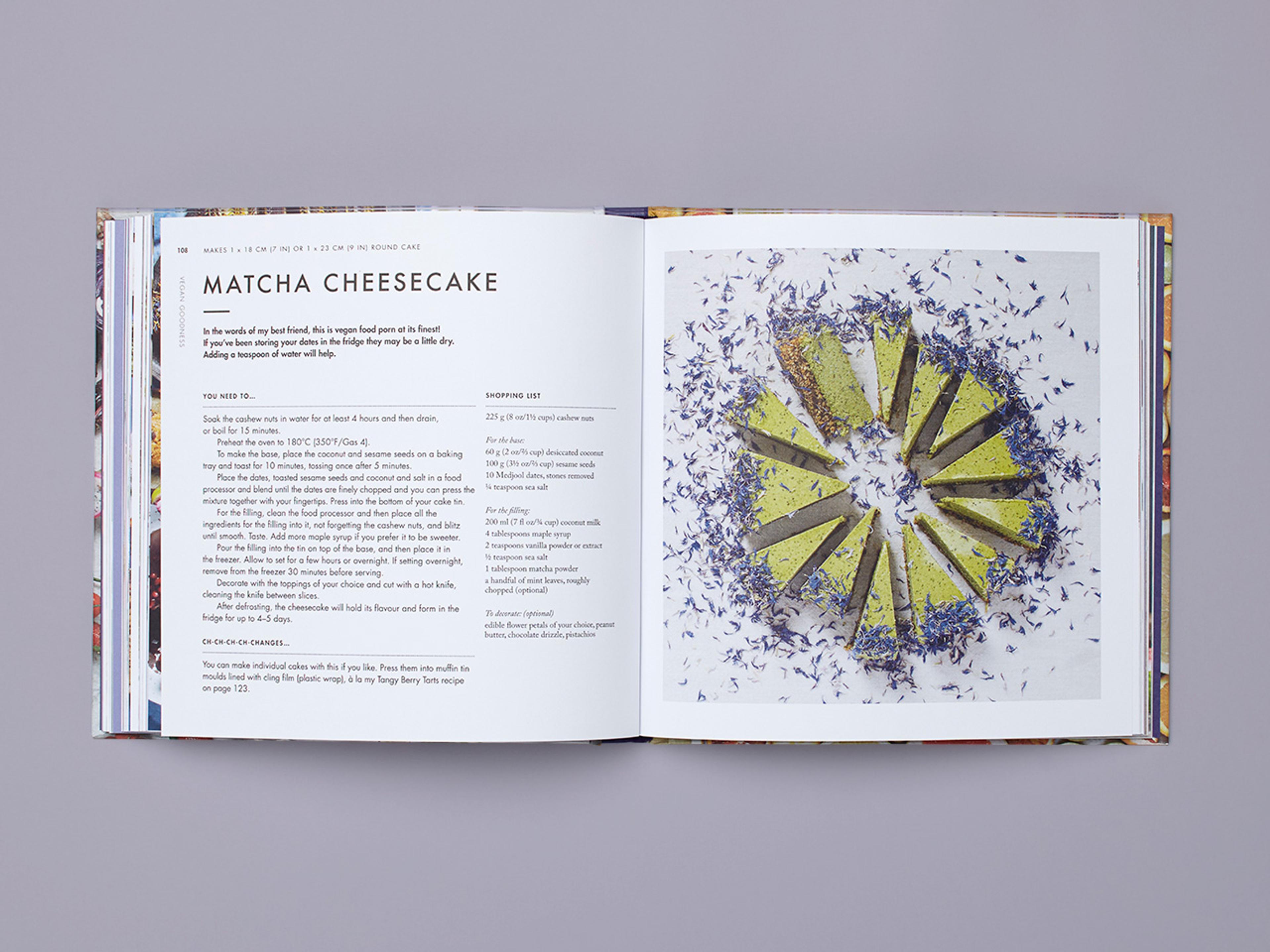 Open spread of the book Vegan Goodness.
