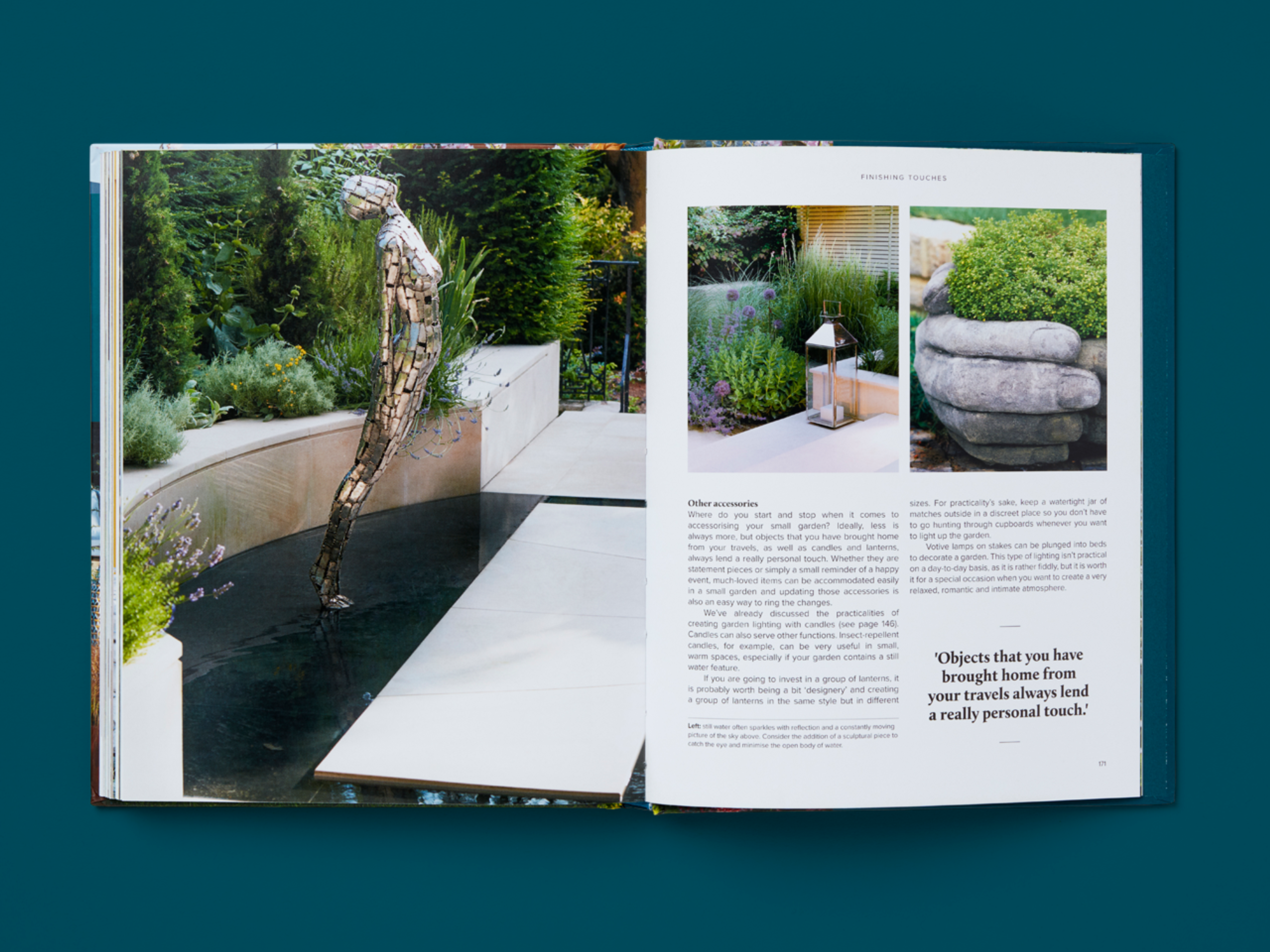 Open spread of the book Urban Garden Design.