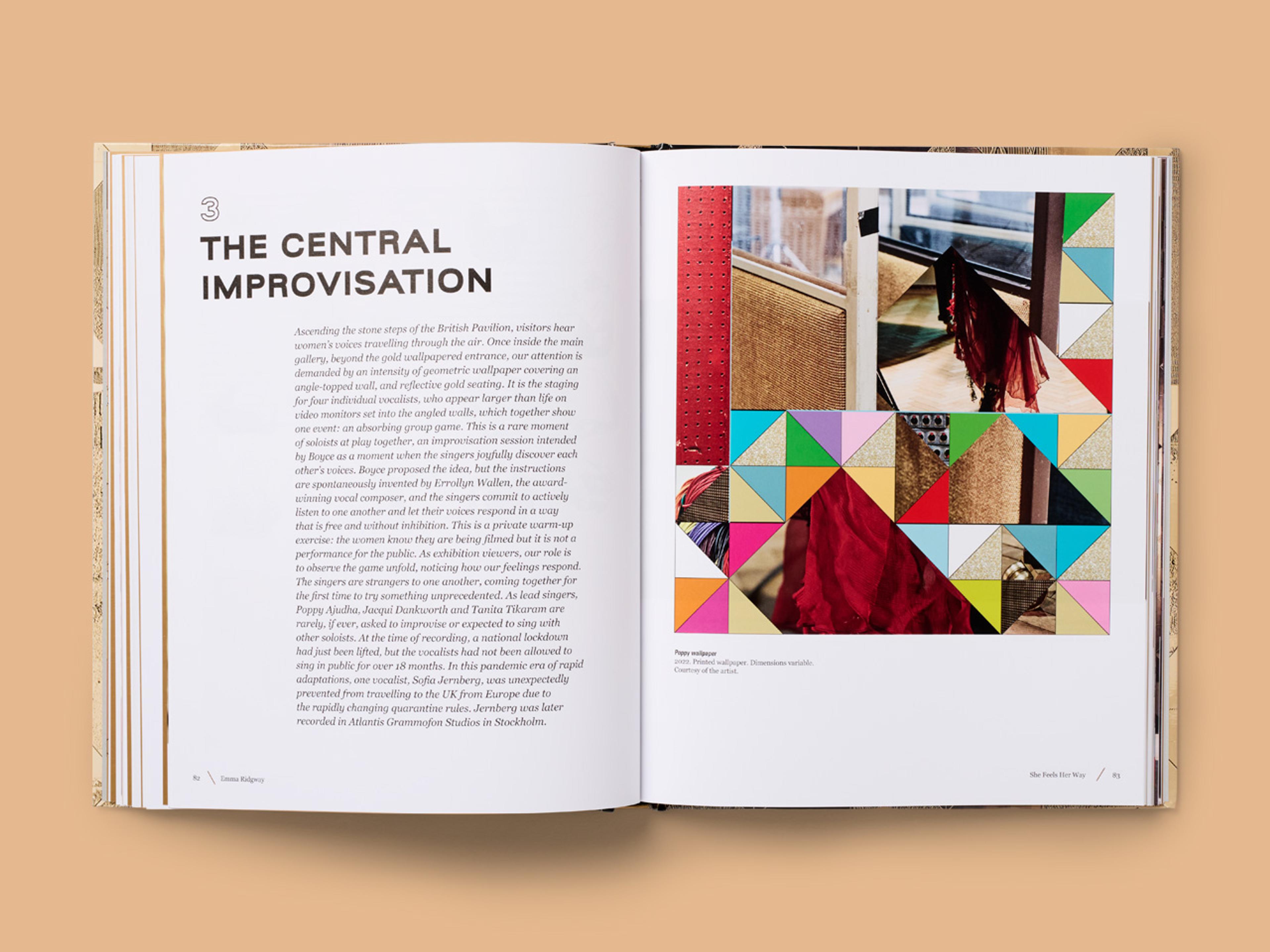 Open spread from Sonia Boyce, featuring a clean layout.
