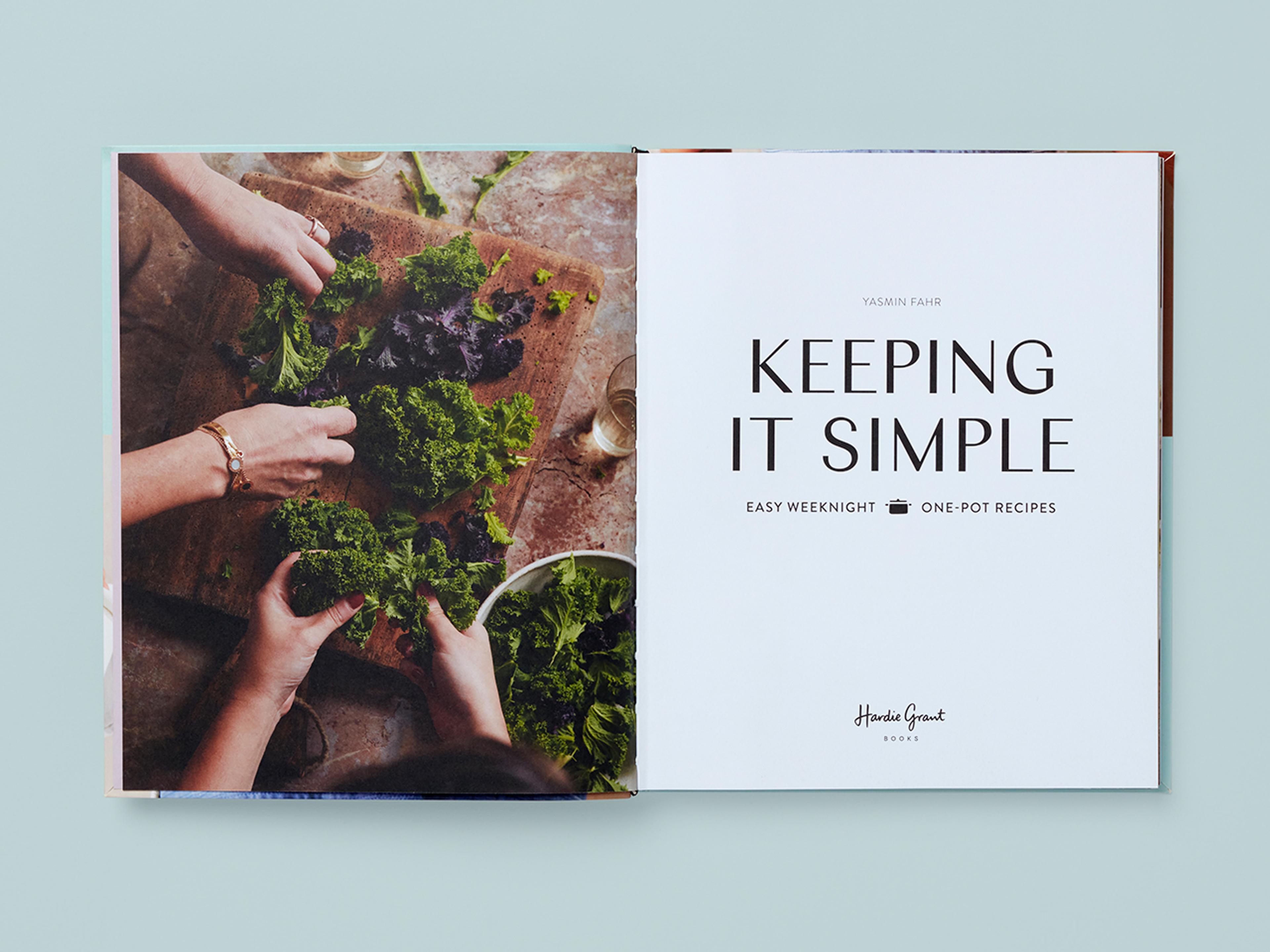 Open spread of the book Keeping It Simple.