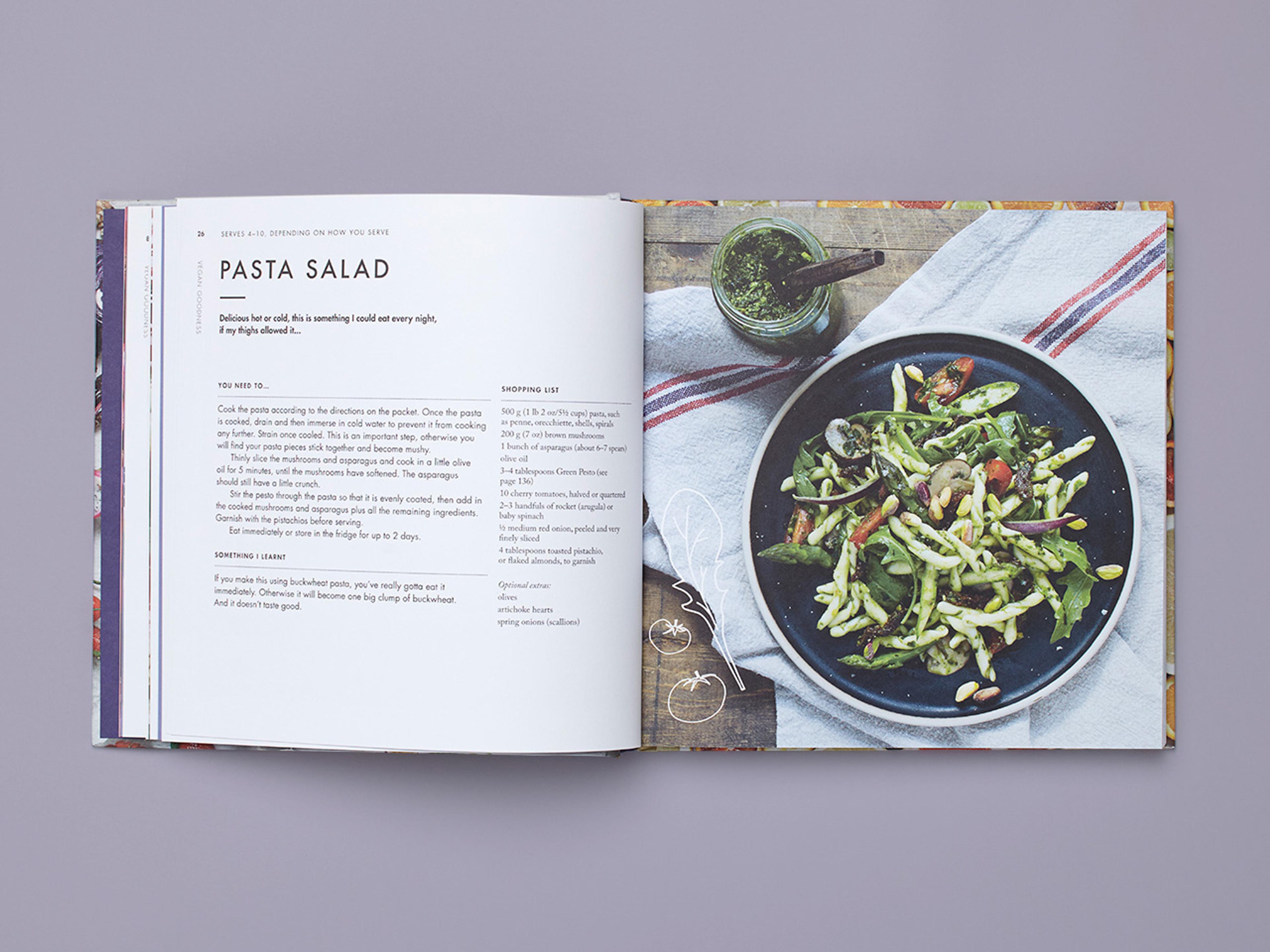 Open spread of the book Vegan Goodness.