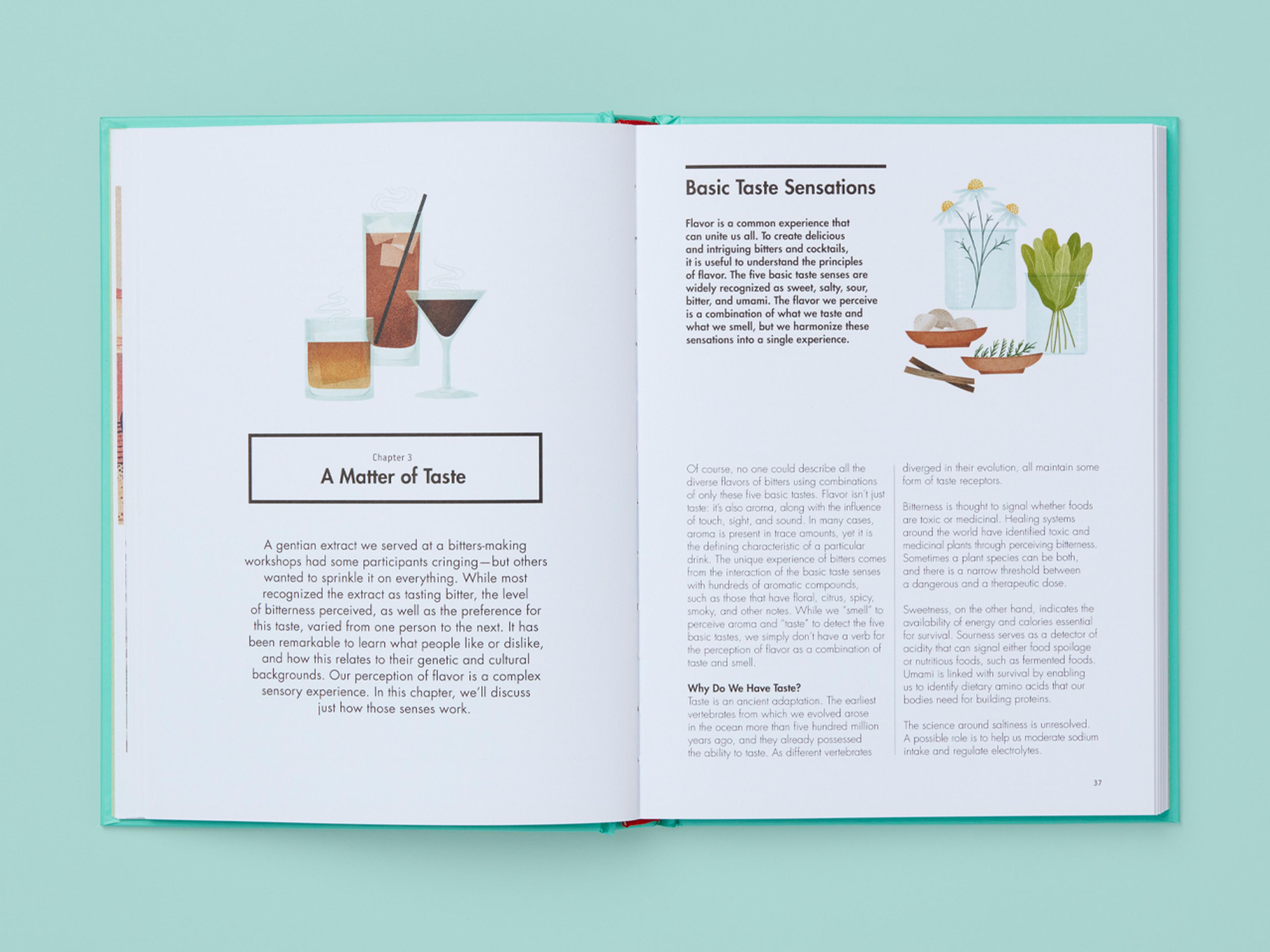 Open spread of the book Botany at the Bar.
