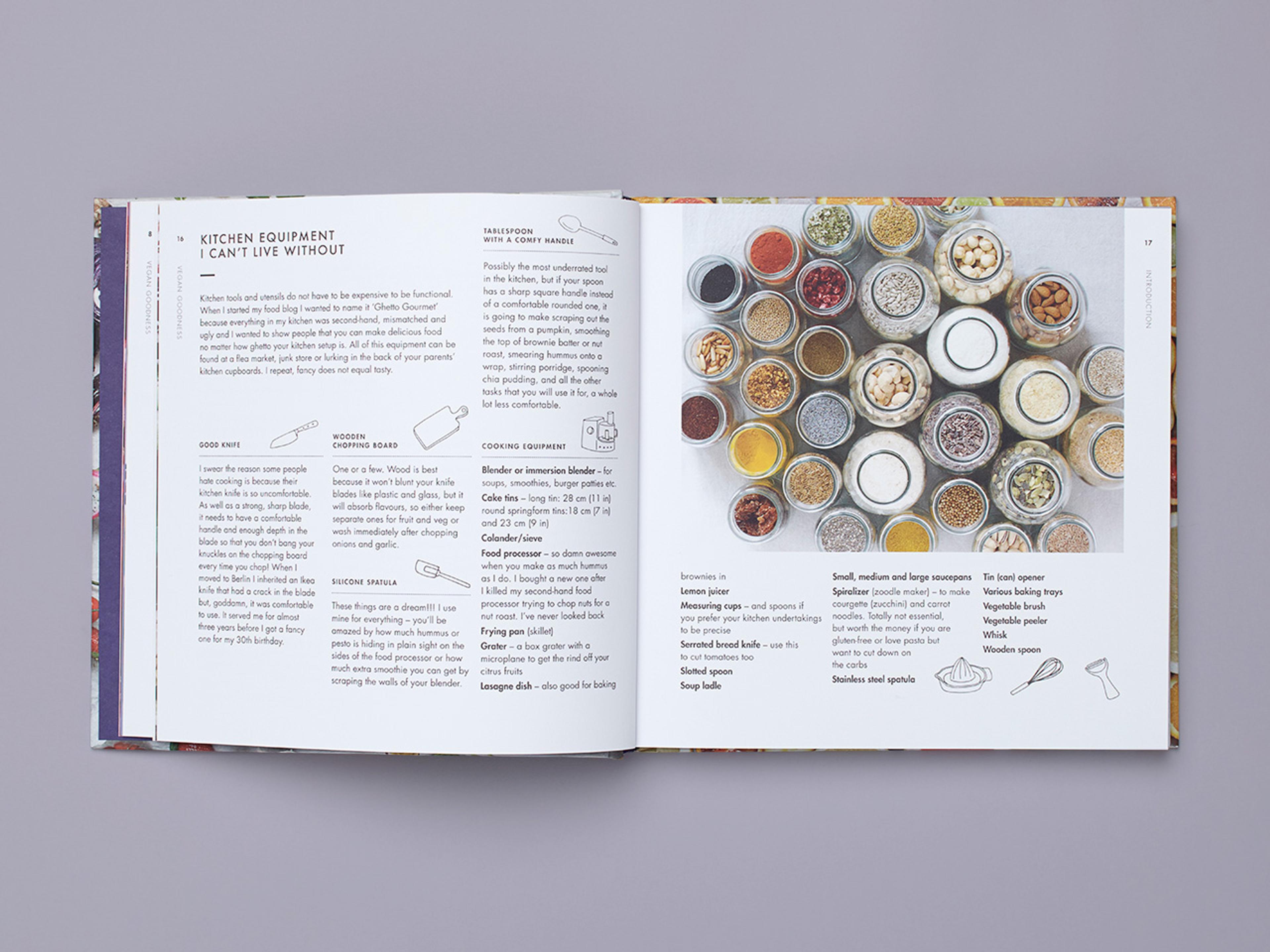 Open spread of the book Vegan Goodness.