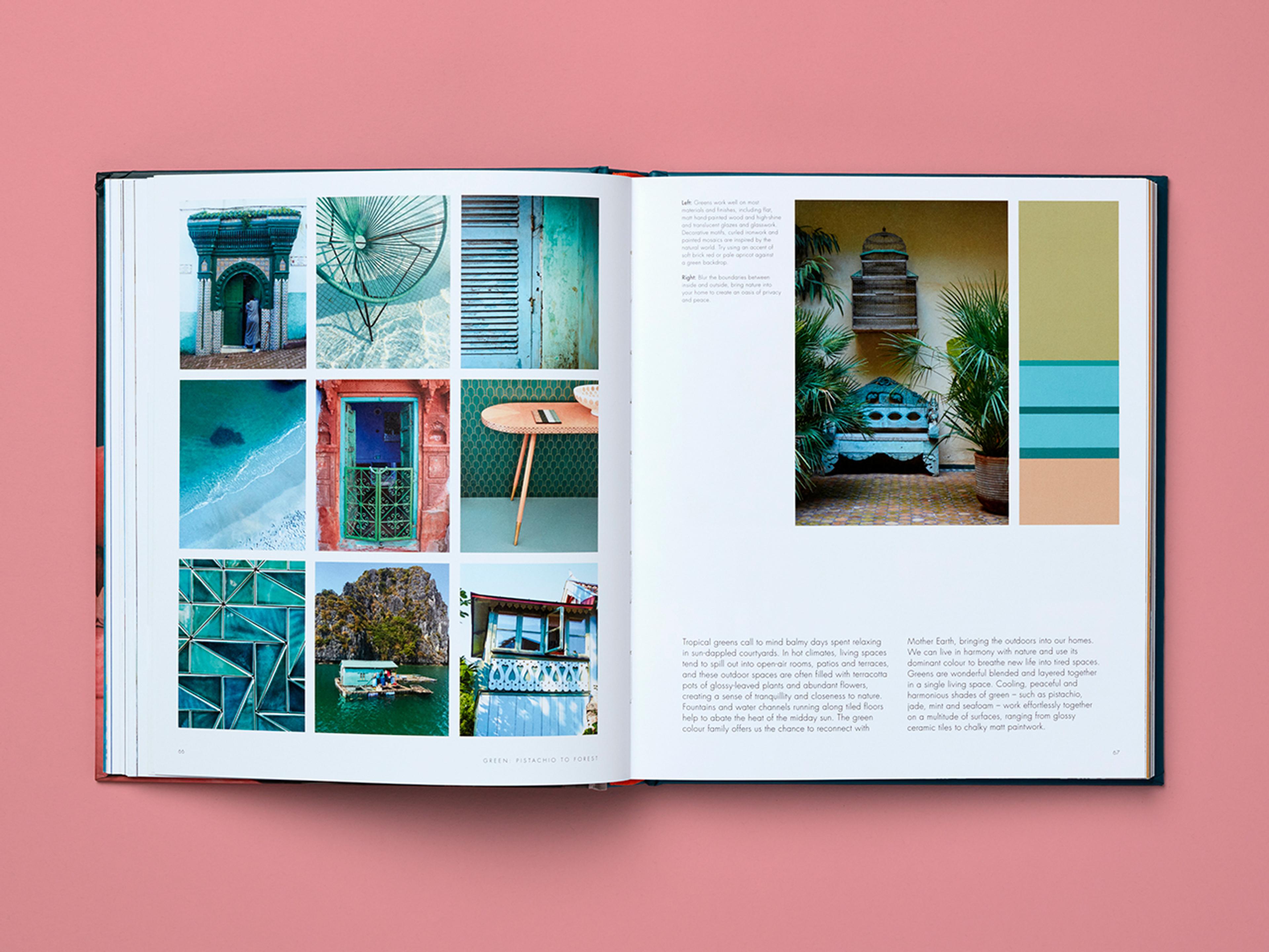 Open spread from the Love Colour/Love Pattern series.