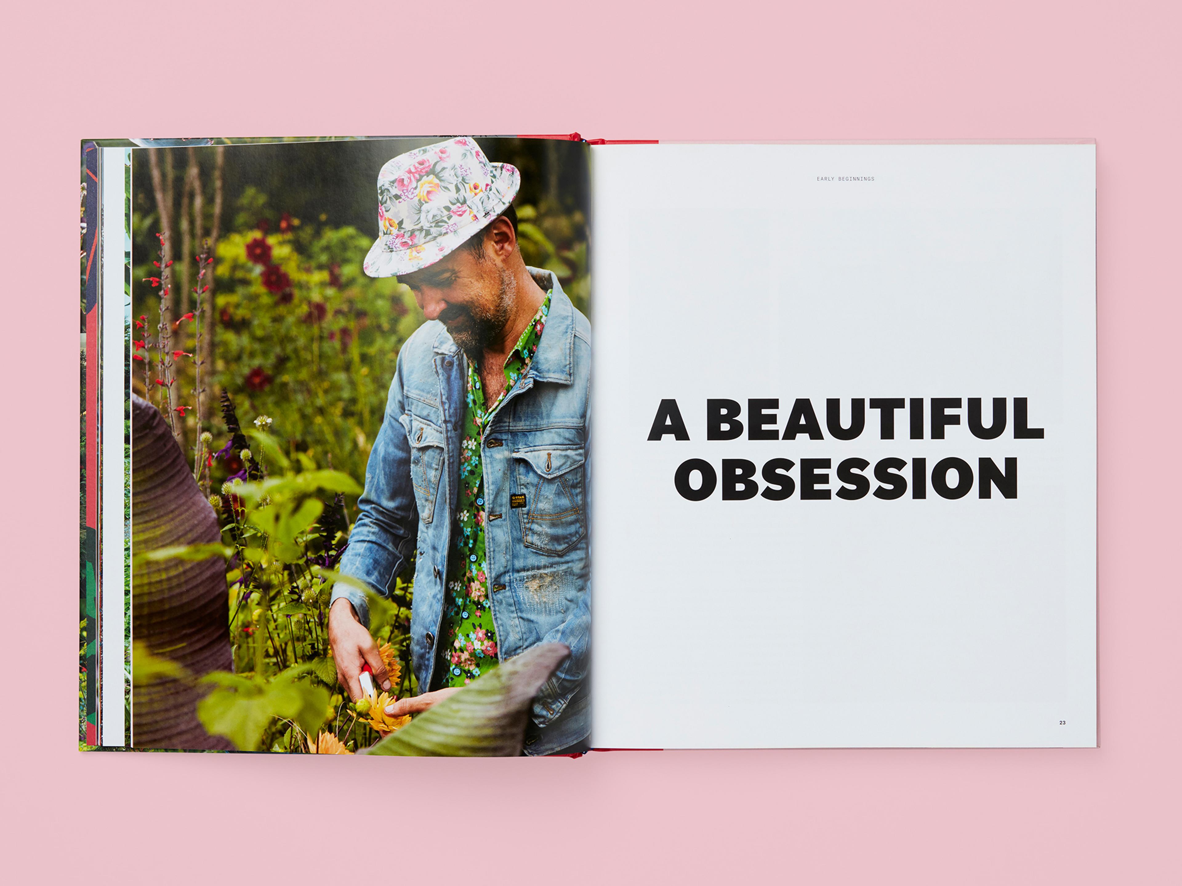 Open spread from the book A Beautiful Obsession.