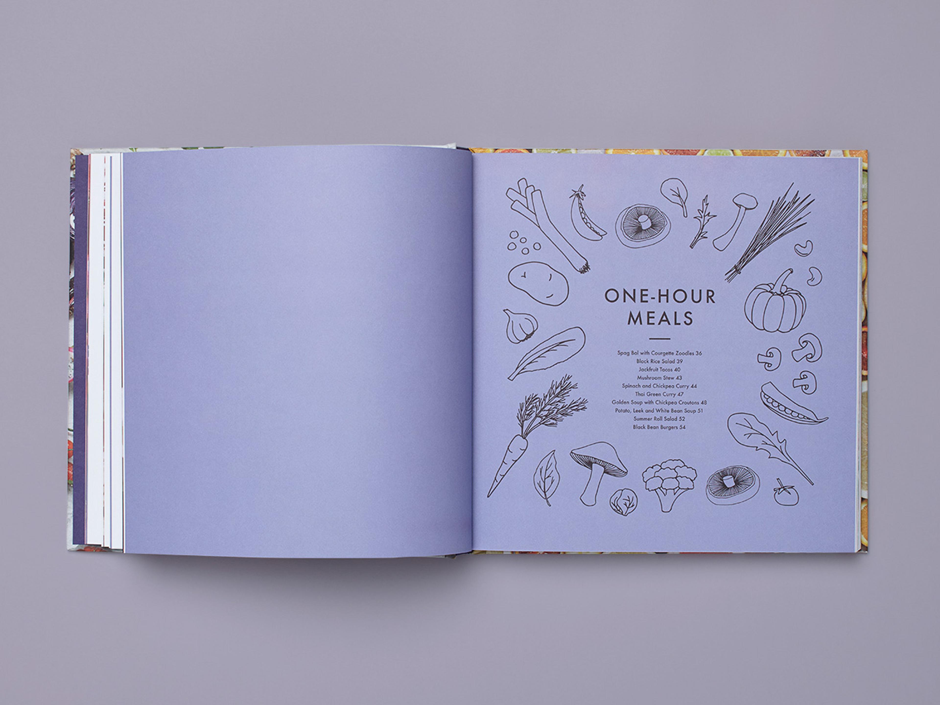 Open spread of the book Vegan Goodness.