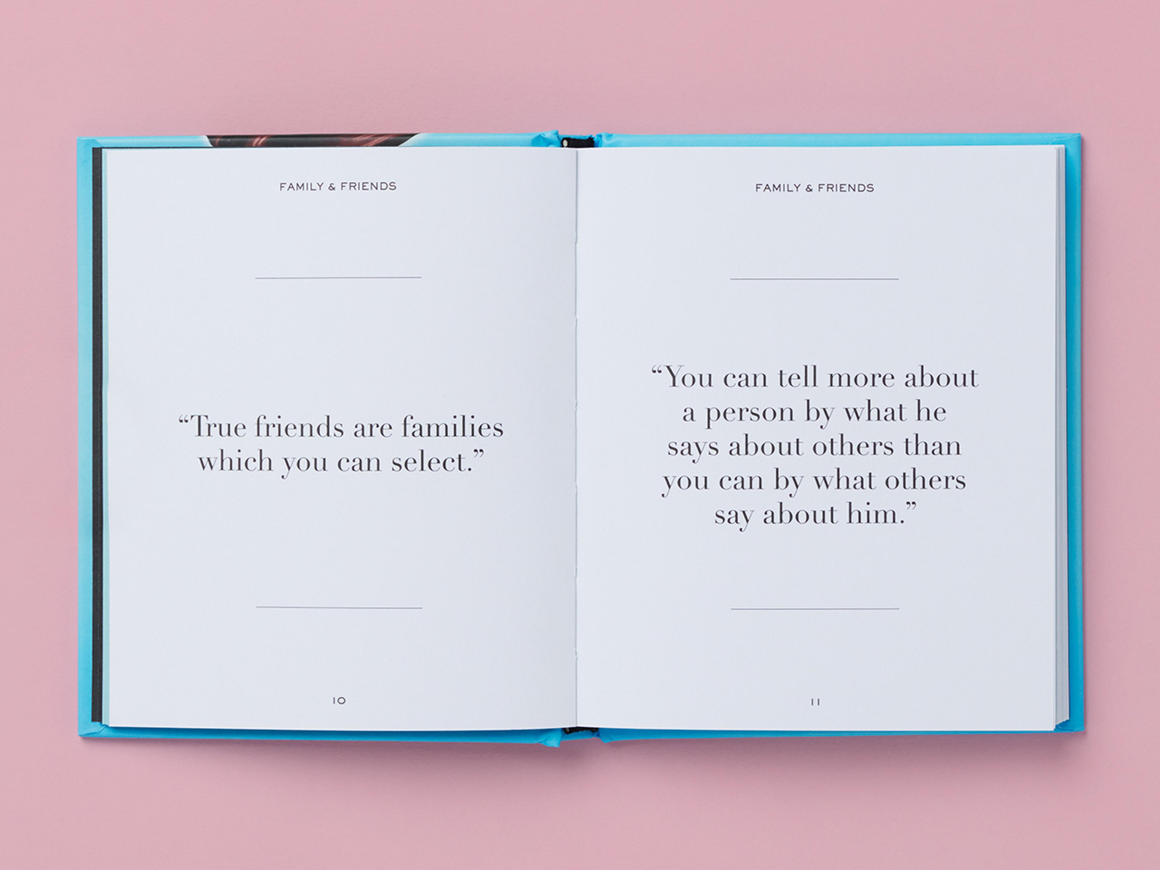 Open spreads from the Pocket Wisdom Series reflecting quotes.