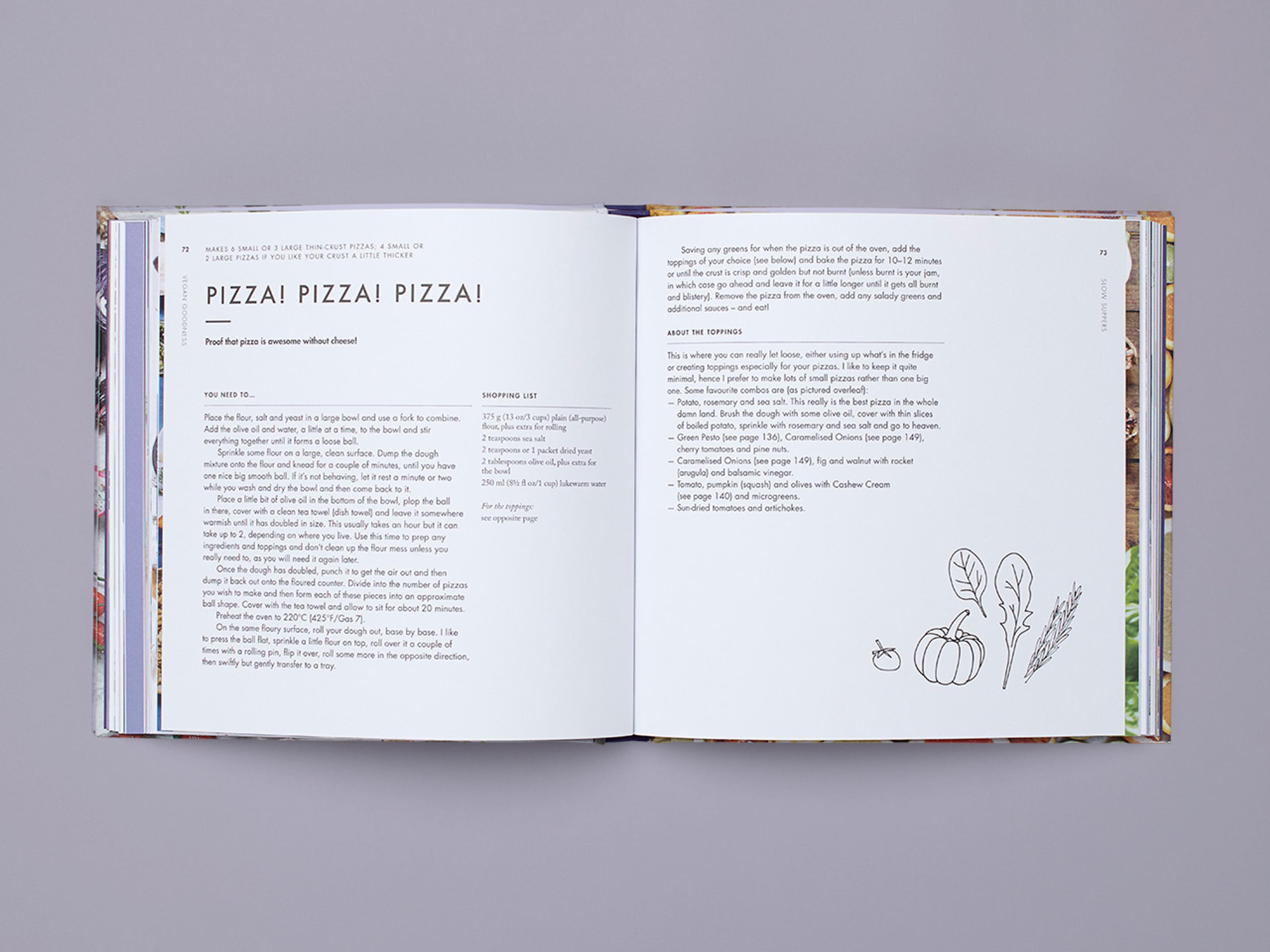 Open spread of the book Vegan Goodness.