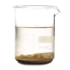Picture of beaker with settled sediment