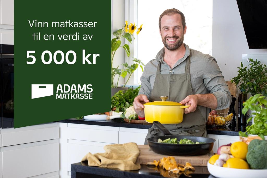 Vinn julekassen og matkasser til en verdi av 5000 kr fra Adams Matkasse