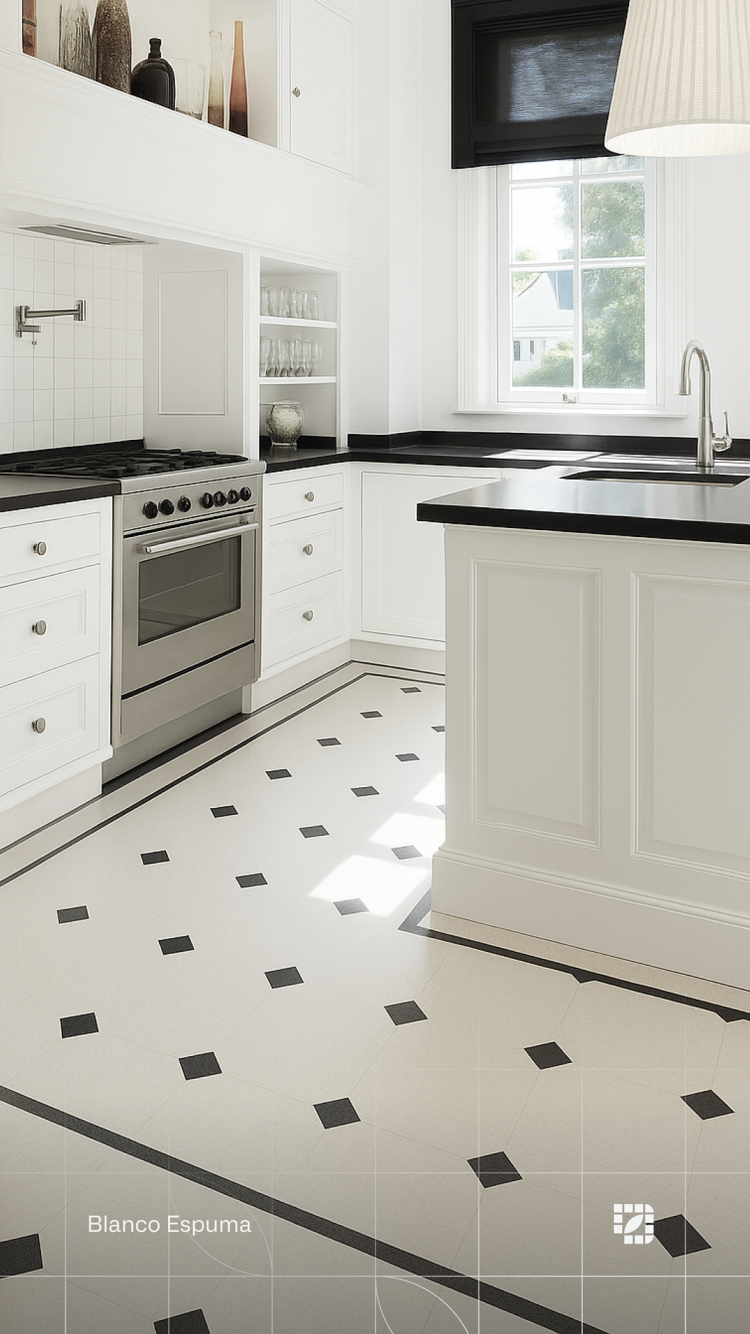 Mosaico Compacto Blanco Espuma en uso