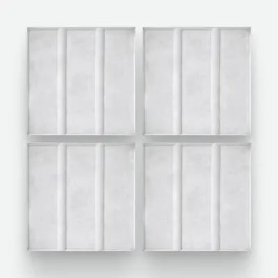 3 Panes Blanca 20x20