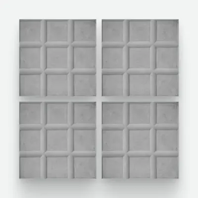 9 Panes Gris 20x20