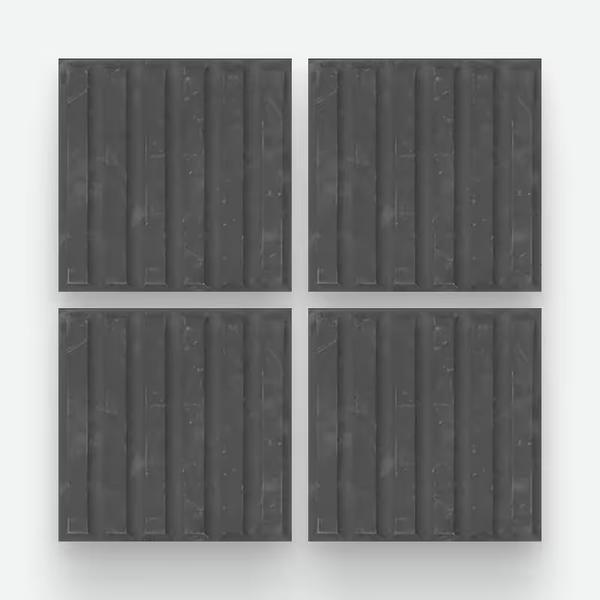 6 Panes Negro 20x20
