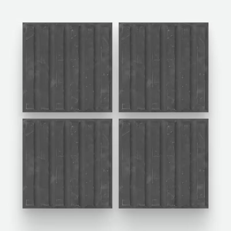6 Panes Negro 20x20