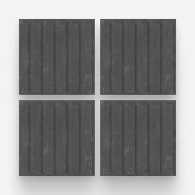 6 Panes Negro 20x20