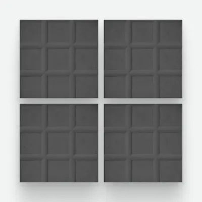 9 Panes Negro 20x20