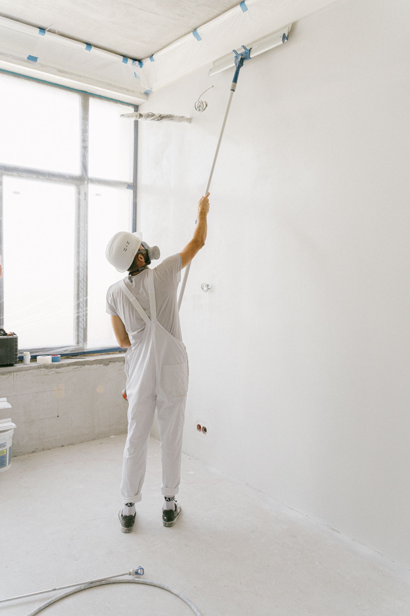 Professional interior painting in progress
