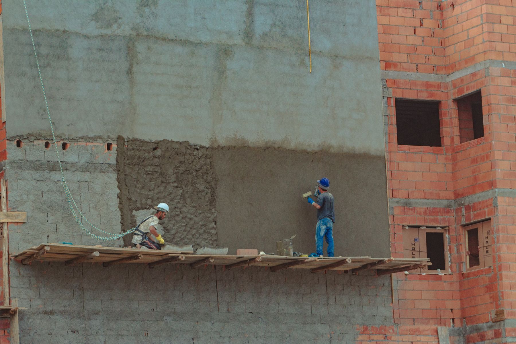Exterior painting with careful preparation