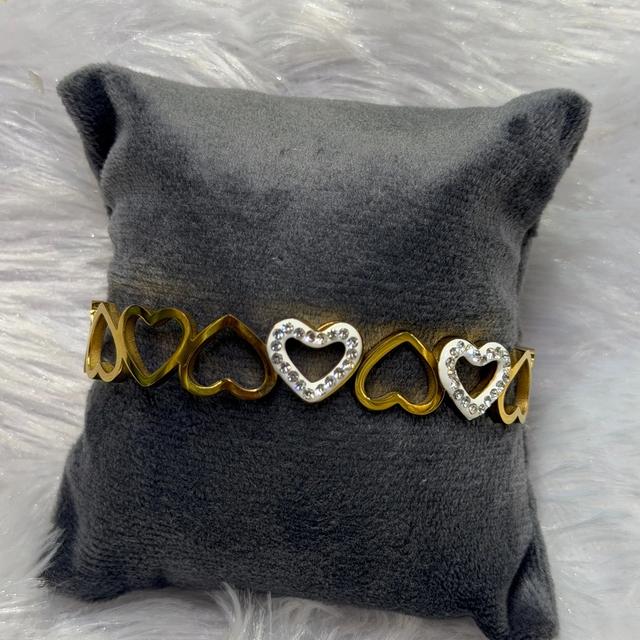 Open heart charm bracelet