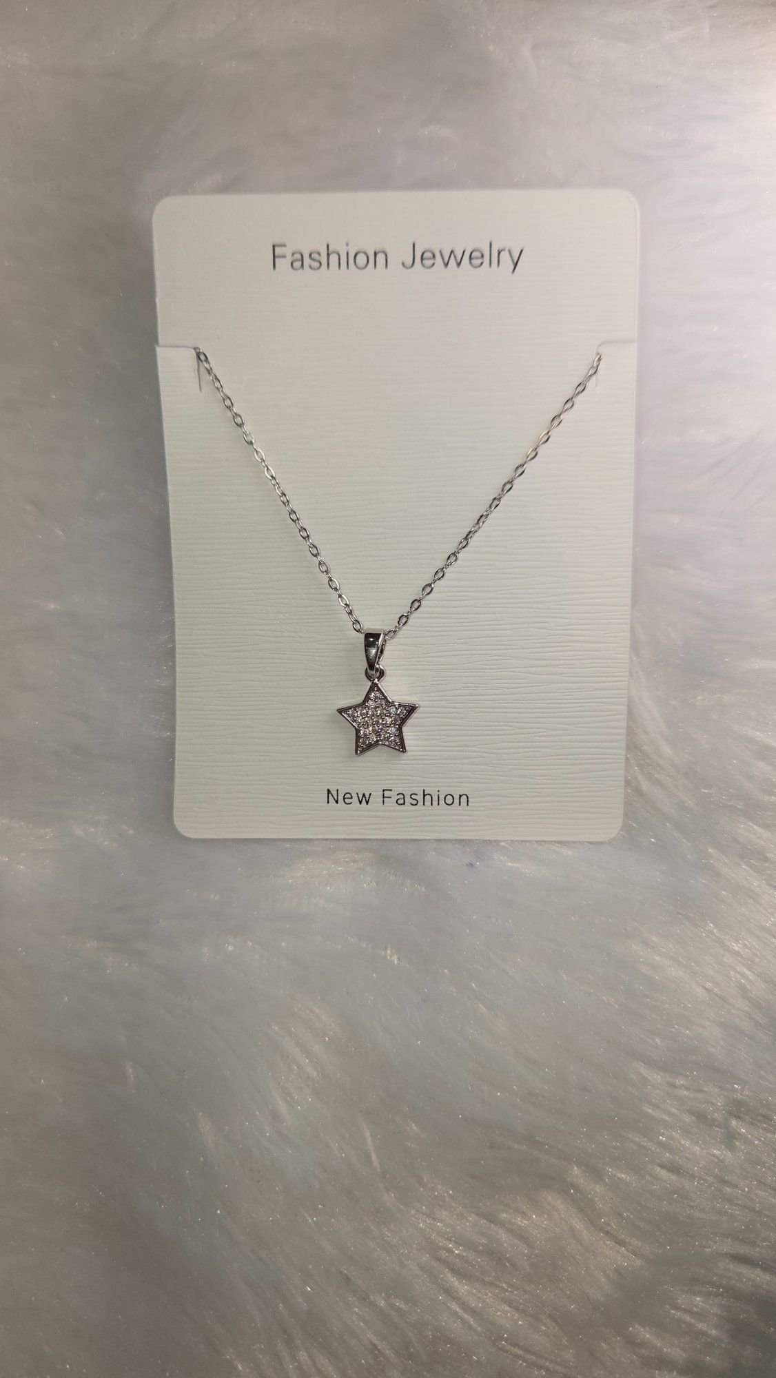 Silver star pendant chain *