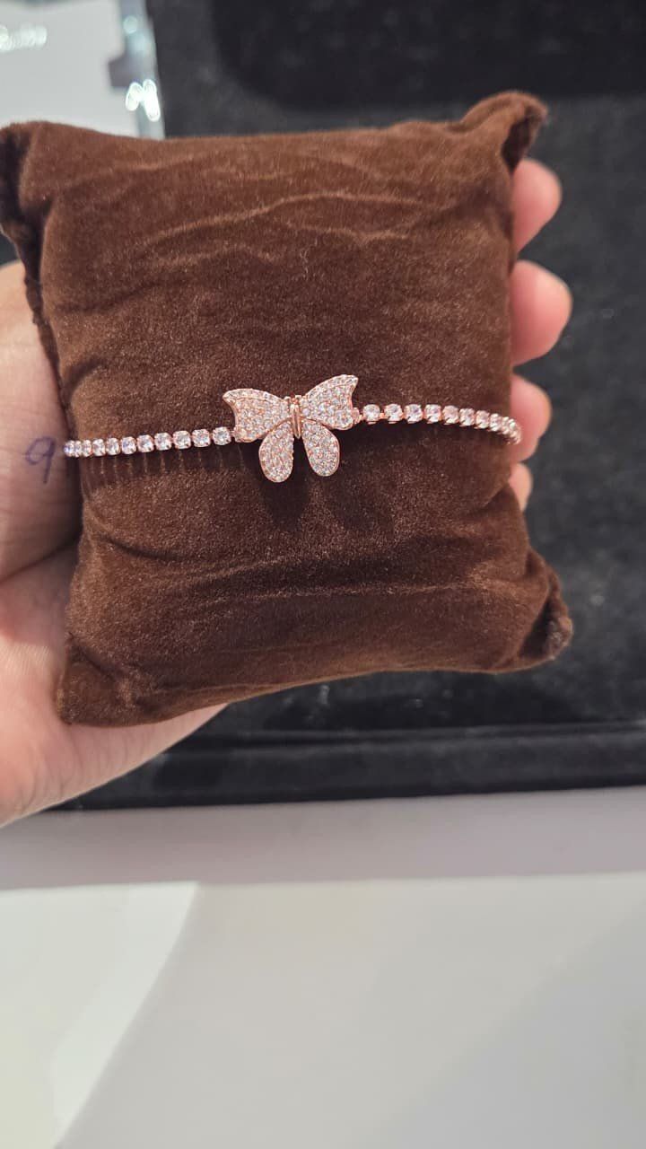 Rose gold bow tennis bracelet *