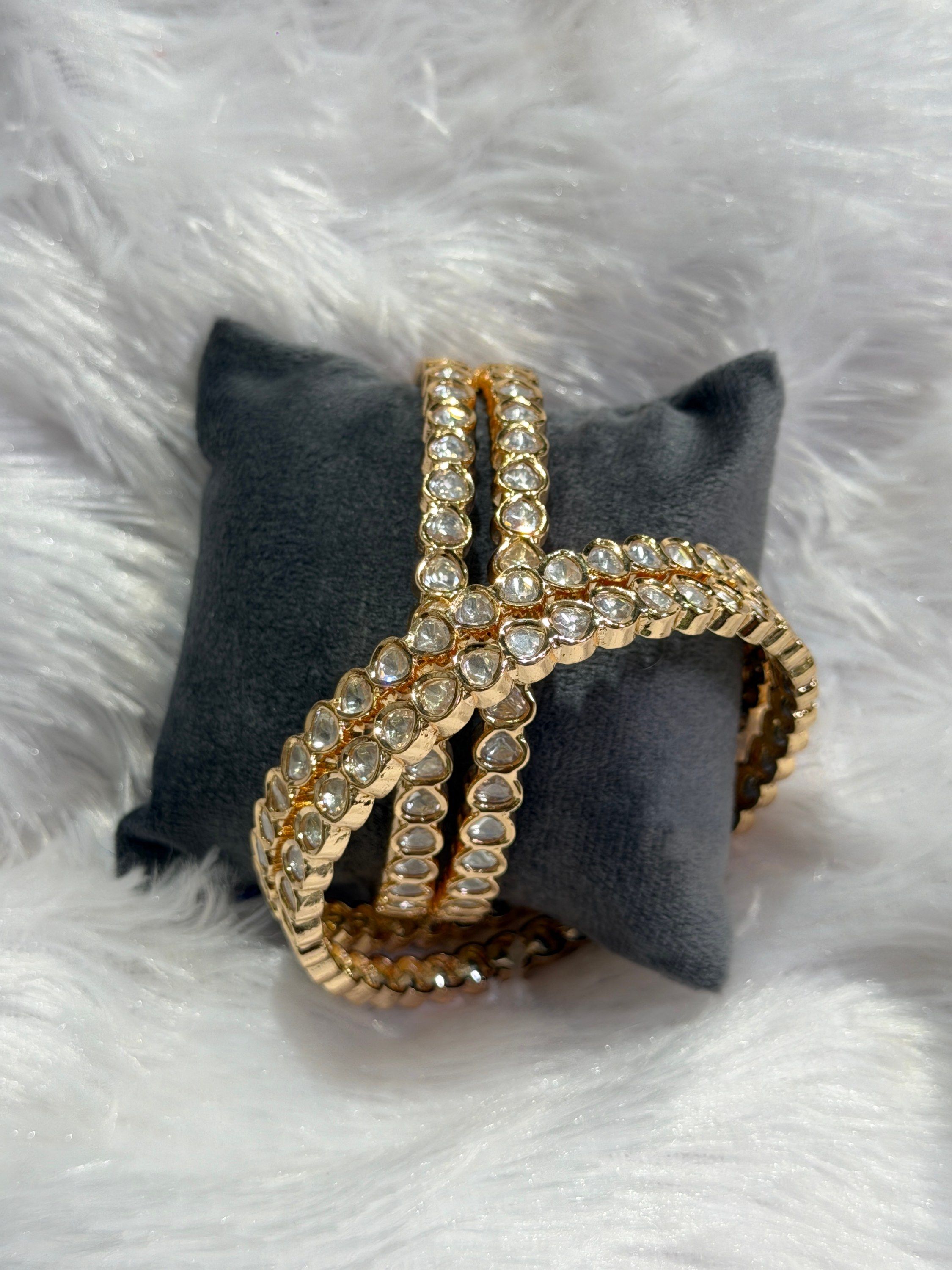 Crossover polki bangle set