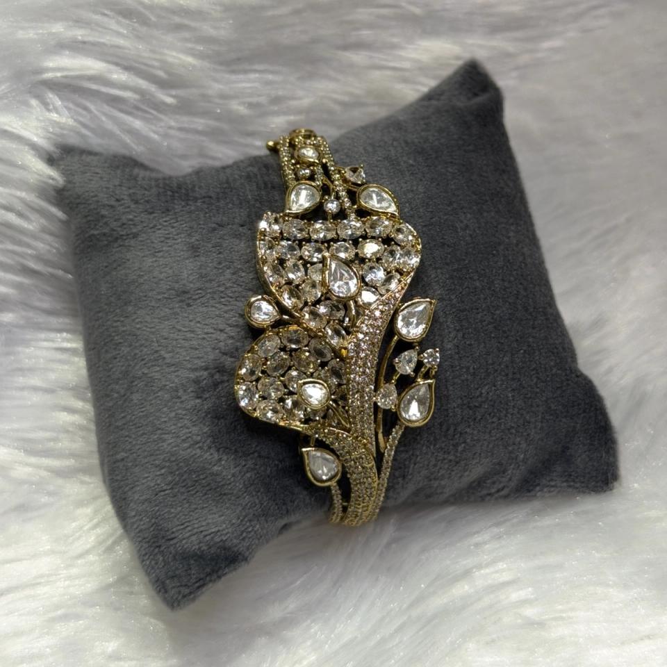 Floral vine stone cuff