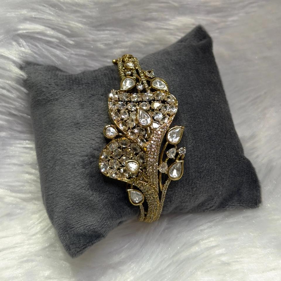 Floral vine stone cuff