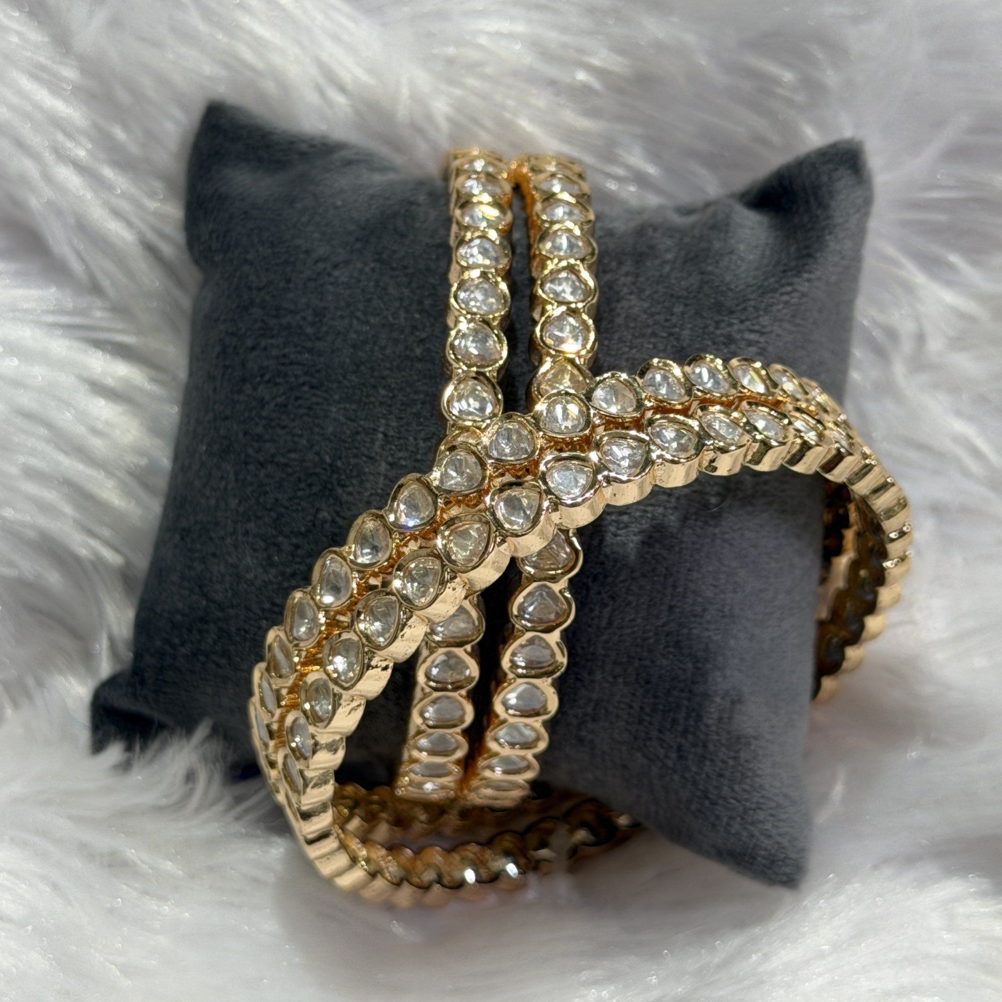 Crossover polki bangle set
