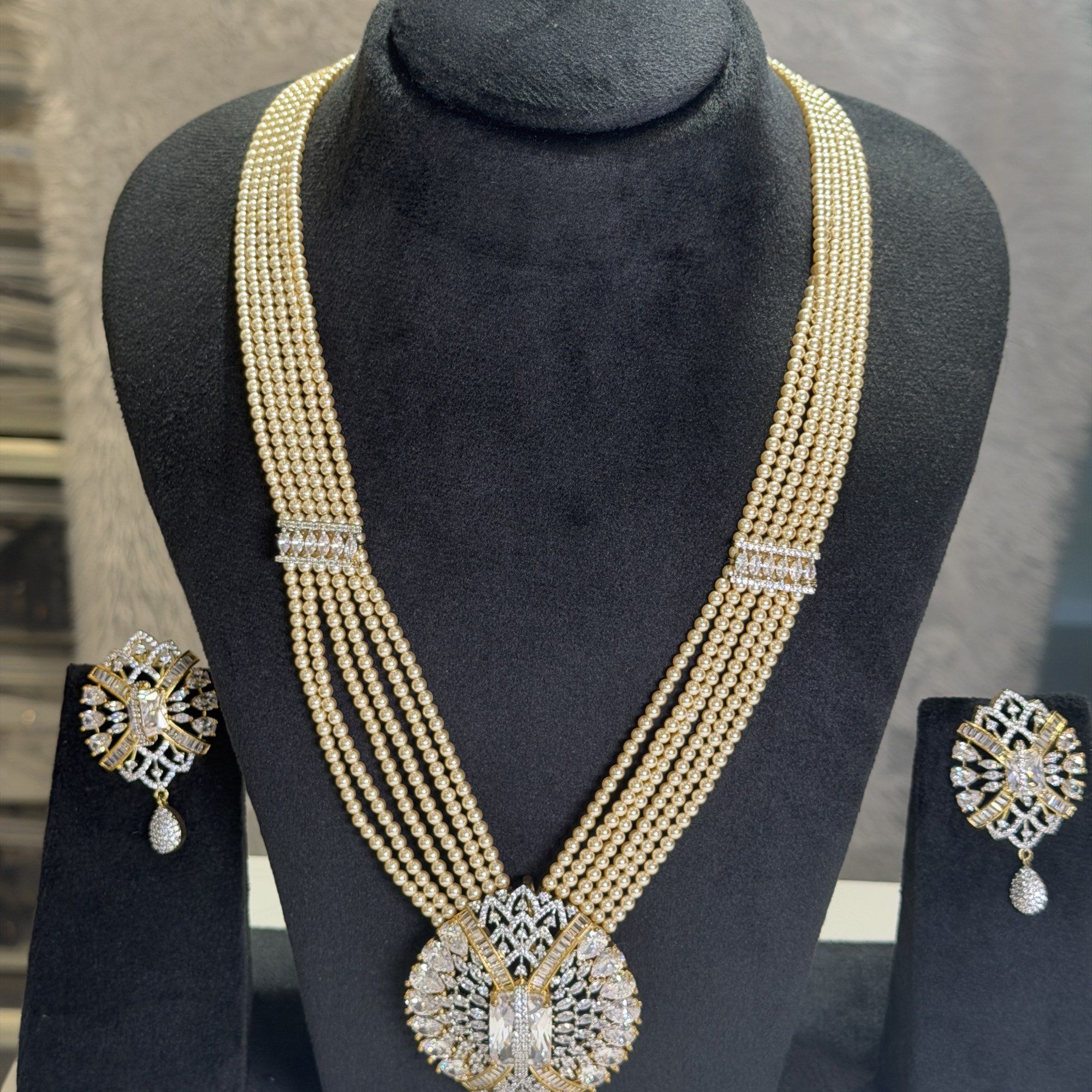 Pearl layered long haram set