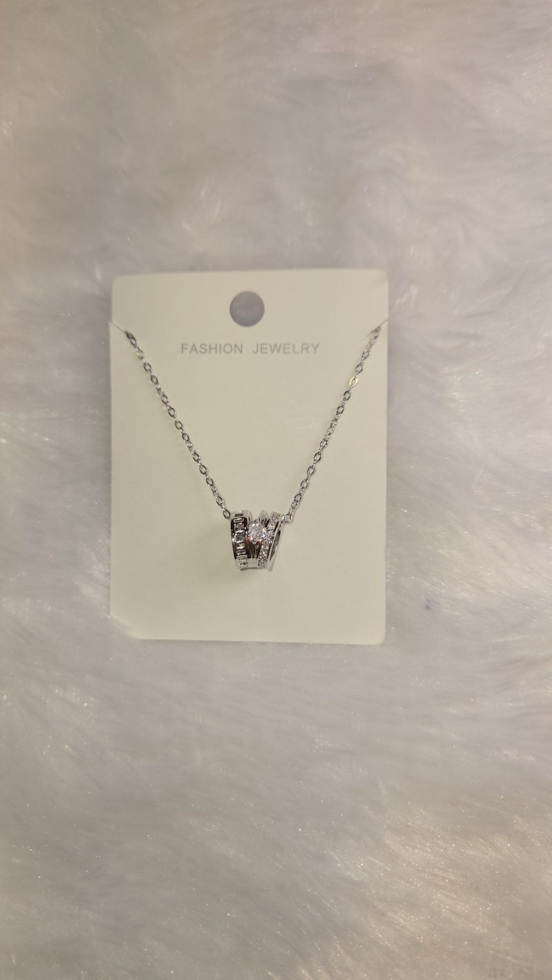 Stone bead charm pendant chain *