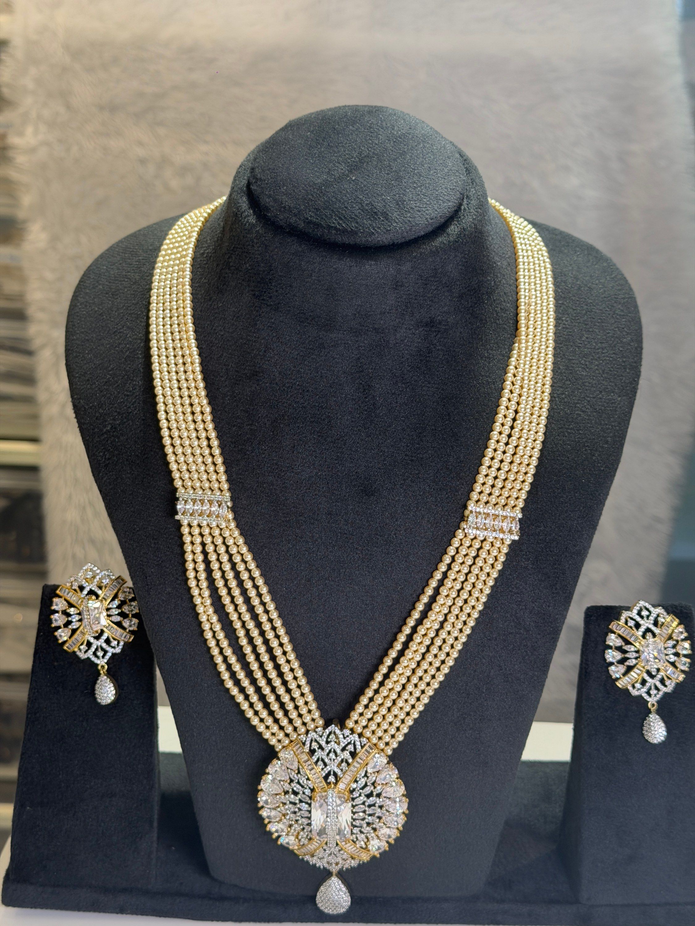 Pearl layered long haram set
