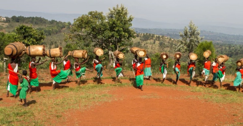 A group of travelers exploring Burundi together